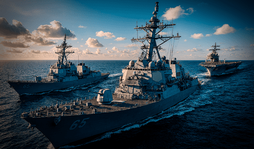 España forma parte de un ambicioso plan de modernización de su Armada en un contexto de creciente tensión internacional. Foto: composición LR/Dall-E españa, armada española, navantia