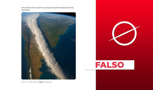 Argentina atraviesa actualmente una fuerte ola de frío, pero la foto difundida no es real