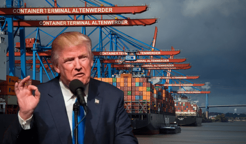 La tasa efectiva de aranceles en Estados Unidos es hoy de 14,1%. Foto: composición/AFP La tasa efectiva de aranceles en Estados Unidos es hoy de 14,1%