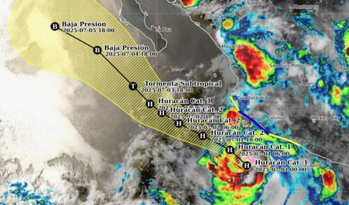 Flossie se fortalece a categoría 2 frente a México en las próximas horas.