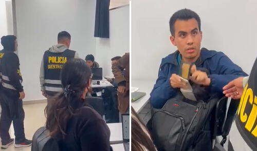 El joven universitario fue detenido en flagrancia por personal de la Divincri. Foto: Composición LR