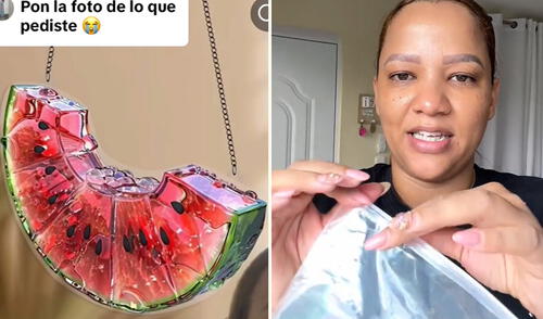 Mujer compra cartera con forma de sandía en Temu, pero lo que recibió la dejó en shock: "Estaba preciosa