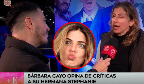 Stephanie Cayo generó controversia al criticar a los peruanos por las quejas sobre el nuevo Aeropuerto Internacional Jorge Chávez. Su hermana, Bárbara Cayo, salió en su defensa. Foto: captura/América TV Bárbara Cayo respalda a Stephanie Cayo