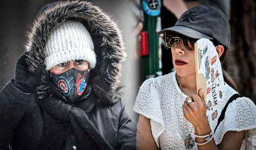 Mientras en Argentina se vive una ola polar, en España se vive una ola de calor. Foto: composición LR / AFP Mientras en Argentina se vive una ola polar, en España se vive una ola de calor. Foto: composición LR / AFP