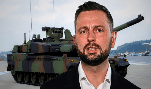 El ministro de Defensa de Polonia anunció un segundo lote de tanques k2 para su país. El ministro de Defensa de Polonia anunció un segundo lote de tanques k2 para su país.