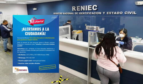 Reniec advierte que no realiza llamadas para pedir datos del DNI