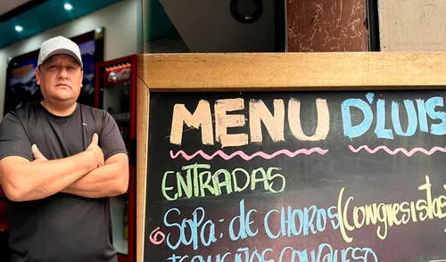 El letrero de D’Luis generó curiosidad y los clientes solo entran para preguntar por la insólita sopa.