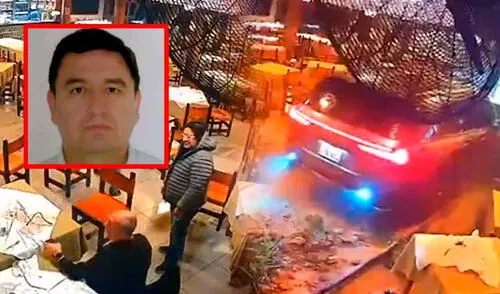 Miguel Requejo estrelló su auto contra el restaurante El Charrúa en La Molina