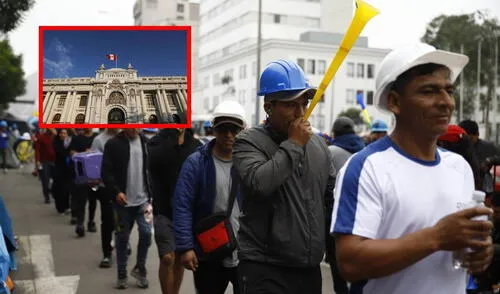 Mientras cientos de mineros continúan protestando en las calles, el Congreso se alista para volver a debatir la Ley Mape, sin haber generado mayores consensos. Foto: composición LR/SebastiánBlanco/Congreso Reinfo