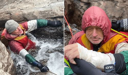 El rescate se realizó en una zona remota del río Franklin, en Tasmania. Foto: ABC News Turista - Australia - Amputan pierna a turista en Tasmania