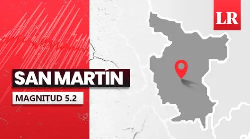 Sismo de magnitud 5.2 sacude San Martín.