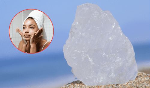 La piedra de alumbre cuenta con múltiples beneficios. Foto: Composición LR