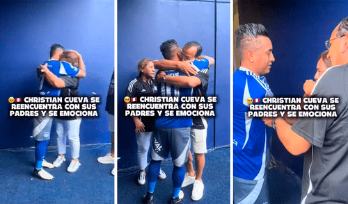 Christian Cueva se quiebra tras reencontrarse con sus padres previo a partido de Emelec