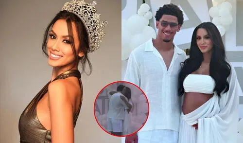 Camila Escribens y su prometido Allen Lazard. Foto: Composición LR/difusión Camila Escribens y su prometido Allen Lazard