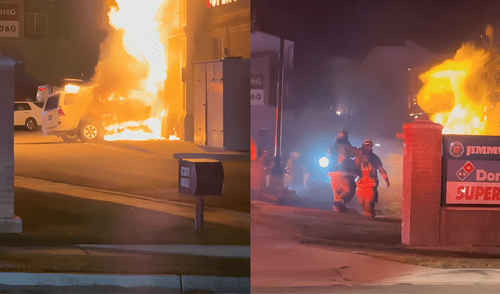 SUV choca contra Domino's en Utah y provoca una explosión que destruye dos tiendas cercanas.