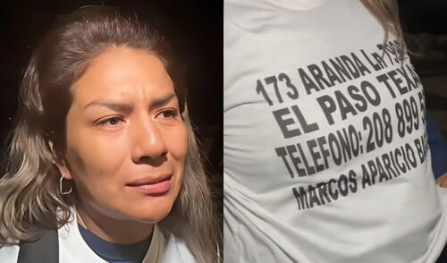 Migrante peruana cruza la frontera hacia EE.UU. con una camiseta que llevaba impresa la dirección de su destino final en Texas, como símbolo de ingenio y esperanza. Foto: Composición LR/ Tik Tok/ @oscargomeznews Migrante peruana cruza la frontera hacia EE.UU. con una camiseta que llevaba impresa la dirección de su destino final en Texas, como símbolo de ingenio y esperanza. Foto: Composición LR/ Tik Tok/ @oscargomeznews