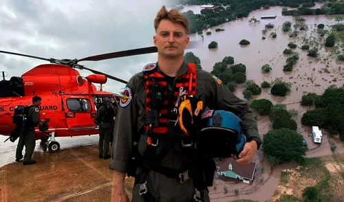 Scott Ruskan, un rescatista de 26 años, ha sido reconocido por salvar a 156 personas en Texas