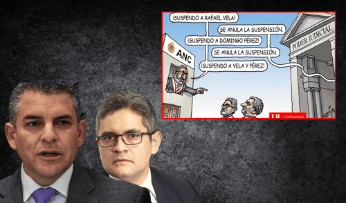 Carlincatura de hoy, martes 8 de julio, sobre la ANC y los fiscales del Equipo Especial Lava Jato. Foto: Composición/LR José Domingo Pérez y Rafael Vela