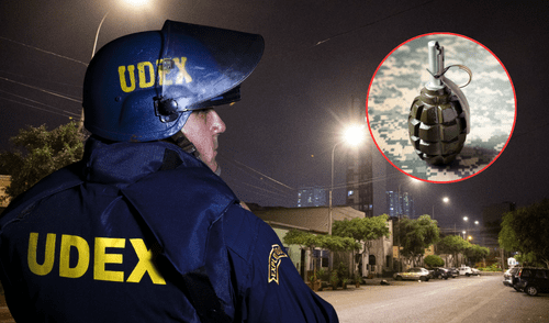 Granada tipo piña fue desactivada por la UDEX en Lince. Foto: Composición LR/ Archivo GLR/ Gob.pe