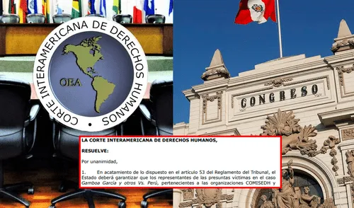 Corte IDH se pronuncia a favor de las víctimas de violaciones a los DD. HH. Foto: Composición/LR Corte IDH, Congreso, Perú