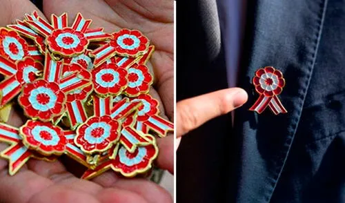 La normativa vigente establece que el uso de la escarapela no es obligatorio en los centros laborales. Foto: Composición LR La normativa vigente establece que el uso de la escarapela no es obligatorio en los centros laborales. Foto: Composición LR