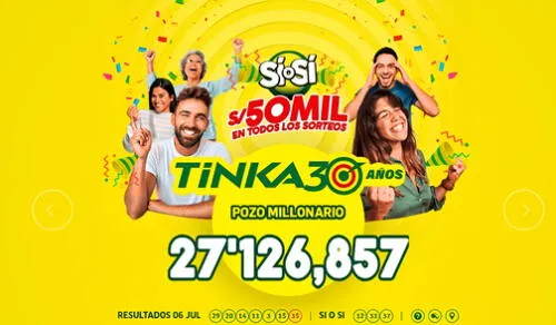 La Tinka realiza sus sorteos todos los miércoles y domingos. Foto: La Tinka La Tinka realiza sus sorteos todos los miércoles y domingos. Foto: La Tinka