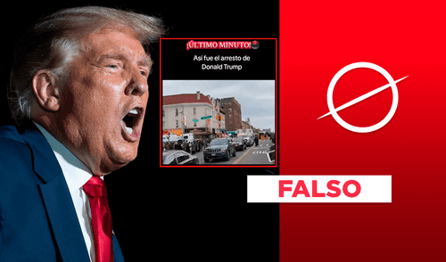 Narración corresponde a cobertura del arresto de Donald Trump del 2023, no del 2025. Foto: composición LR/captura de pantalla Donald Trump es arrestado en 2025