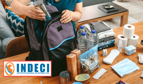Indeci aconseja personalizar el contenido de la mochila de emergencia.