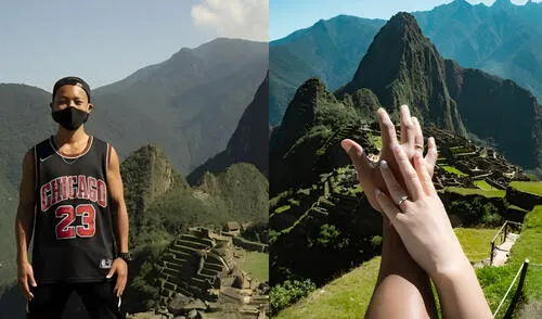 Jesse Katayama y su pareja durante la ceremonia simbólica en Machu Picchu, cinco años después de haber sido el primer turista en ingresar a la ciudadela tras la cuarentena. Foto: Composición LR/ @jessekatayama Jesse Katayama y su pareja durante la ceremonia simbólica en Machu Picchu, cinco años después de haber sido el primer turista en ingresar a la ciudadela tras la cuarentena. Foto: Composición LR/ @jessekatayama