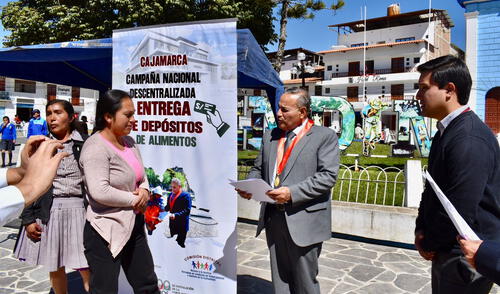 Entrega por parte de la Corte de Cajamarca. Fuente: Difusión Entrega por parte de la Corte de Cajamarca