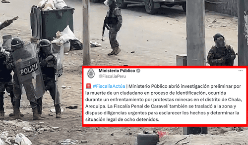 Ministerio Público inicia diligencias tras fallecimiento en medio de protestas mineras.