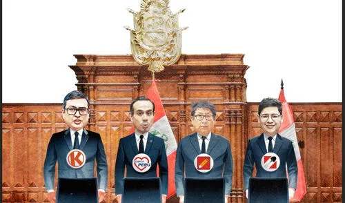 La nueva Mesa Directiva que busca el oficialismo con Jerí en la presidencia, Revilla, Cerrón y López en las vicepresidencias. Composición: Ricardo Cervera / LR La nueva Mesa Directiva que busca el oficialismo con Jerí en la presidencia, Revilla, Cerrón y López en las vicepresidencias.