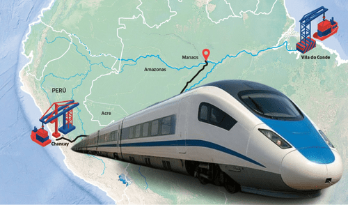 El proyecto de 4.500 km e inversión de hasta US$100.000 millones busca optimizar rutas comerciales hacia Asia. Foto: composición LR