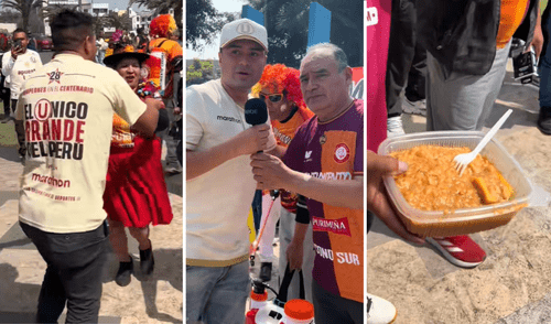 Hinchas de Universitario de Deportes reciben con carapulcra a hinchada de los Chankas CYC Hinchas de Universitario de Deportes reciben con carapulcra a hinchada de los Chankas CYC