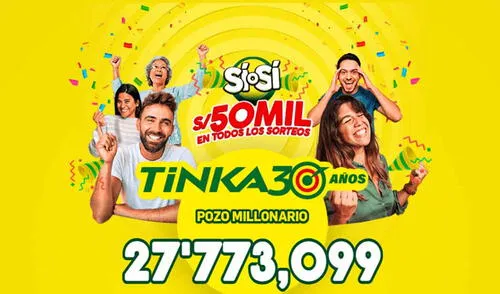 El sorteo de la Tinka se realiza todos los miércoles y domingos. El sorteo de la Tinka hoy, domingo 13 de julio