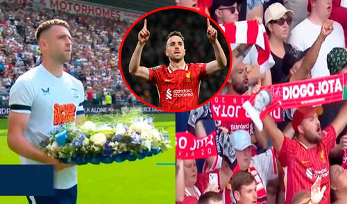 Los aficionados del Liverpool comenzaron a cantar en honor a Diogo Jota.