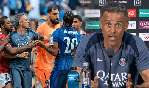 Luis Enrique se defiende tras golpear a Joao Pedro y señala al DT del Chelsea
