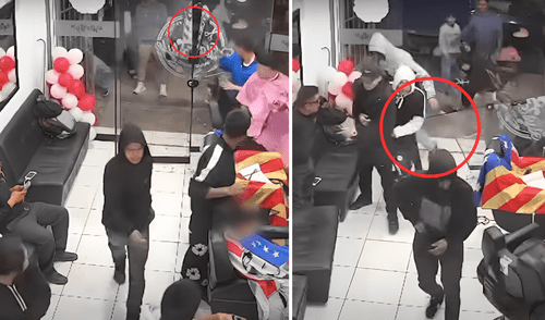 Sujetos armados asaltaron barbería con menores presentes.