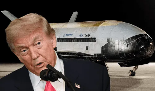 La Ley impulsada por Donald Trump aprueba financiamiento para la el avión espacial con la justificación de inversión en defensa. Foto: composición LR / AFP La Ley impulsada por Donald Trump aprueba financiamiento para la el avión espacial con la justificación de inversión en defensa. Foto: composición LR / AFP