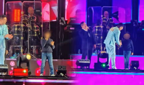 Christian Yaipén permitió que su hijo cantara 'Senderito' ante cientos de espectadores en Huancayo y Tarma.