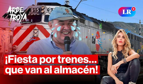 López Aliaga despotricó contra el ministro de Transportes por no estar presente en la llegada del primer lote de trenes. Foto: La República López Aliaga despotricó contra el ministro de Transportes por no estar presente en la llegada del primer lote de trenes. Foto: La República