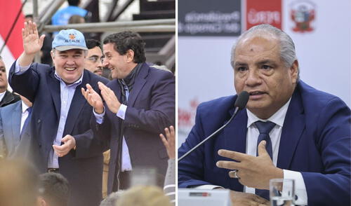 López Aliaga despotricó contra la jefa de Estado, el titular del MTC y el primer ministro por no estar presentes en la llegada de trenes. Foto: composición LR López Aliaga despotricó contra la jefa de Estado, el titular del MTC y el primer ministro por no estar presentes en la llegada de trenes. Foto: composición LR