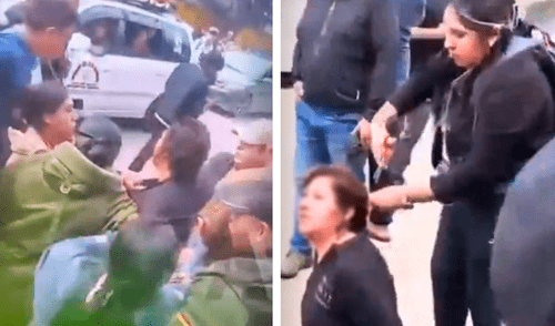 La mujer, identificada como Corine Fadel y originaria de Tucumán, permanece detenida de manera preventiva en la comisaría principal de Bermejo. Foto: Composición LR/X. Presunta ladrona argentina es capturada en mercado de Bolivia: le cortaron el cabello y la obligaron a caminar desnuda