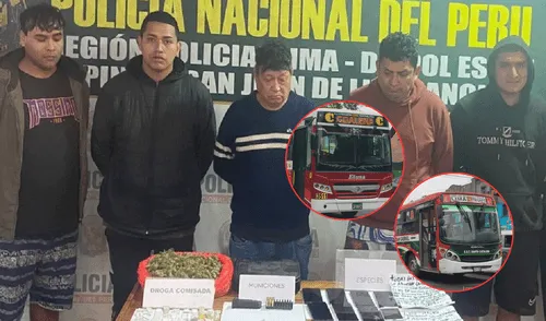 Capturan a presunta banda que extorsionaba a empresas de transporte en SJL.