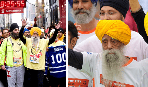 Fauja Singh fallece a los 114 años. Foto: Composición LR/ AFP Fauja Singh fallece a los 114 años. Foto: Composición LR/ AFP