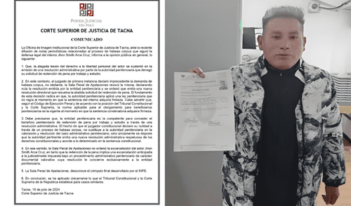 Poder Judicial niega haber ordenado liberación de Jhon Cruz, presunto líder de Los Pulpos