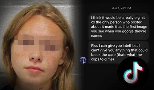 La adolescente quería que una influencer hablara del crimen de sus papás, por el cuál está siendo acusada. La adolescente quería que una influencer hablara del crimen de sus papás, por el cuál está siendo acusada.