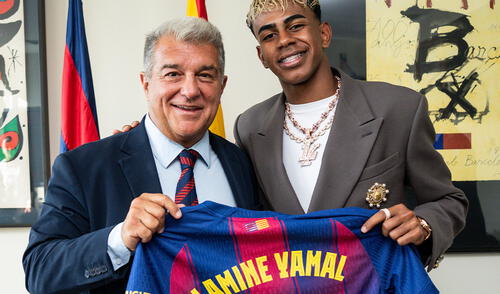 Lamine Yamal renovó hasta 2031 con el Barcelona. Foto: FC Barcelona