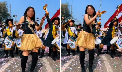 Escoltas y bandas escolares se presentaron en desfile de Huaycán.