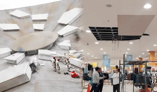 Se reportan más de seis centros comerciales con fallas estructurales en lo que va del año. Foto: composición LR